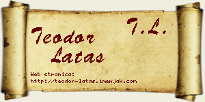 Teodor Latas vizit kartica
